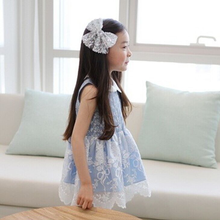 2016夏款童裝 女童韓版2-8歲無袖可愛蕾絲連衣裙批發・進口・工廠・代買・代購