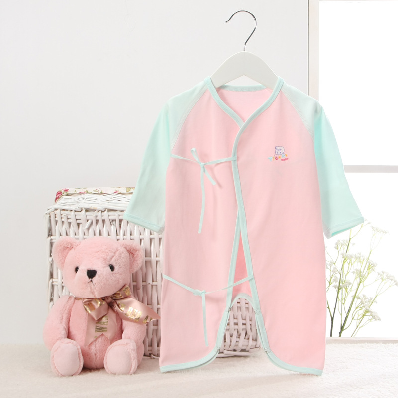 一件代發寶寶服裝 嬰兒哈衣純棉長袖系帶柔軟蝴蝶衣和尚服 哈衣工廠,批發,進口,代購