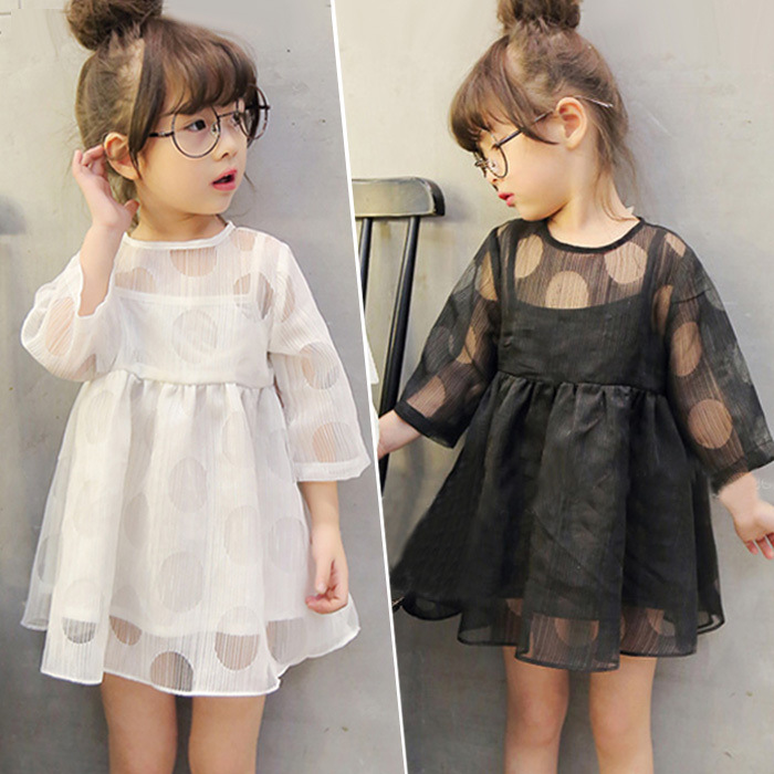 2016春夏裝新款韓版女童長袖連衣裙工廠,批發,進口,代購