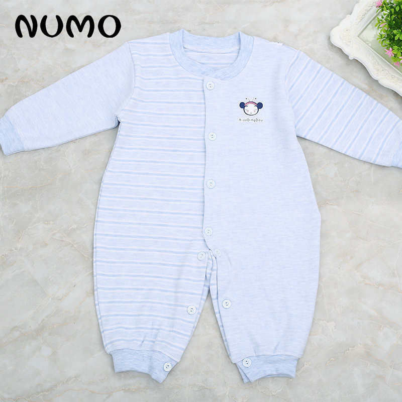 諾姆夏季嬰兒服裝 天然彩棉長袖寶寶連身衣 新生兒爬服哈衣批發工廠,批發,進口,代購