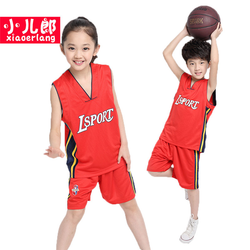 2016新款夏季男女童兒童籃球服中大童NBA球隊籃球服裝運動套裝批發・進口・工廠・代買・代購