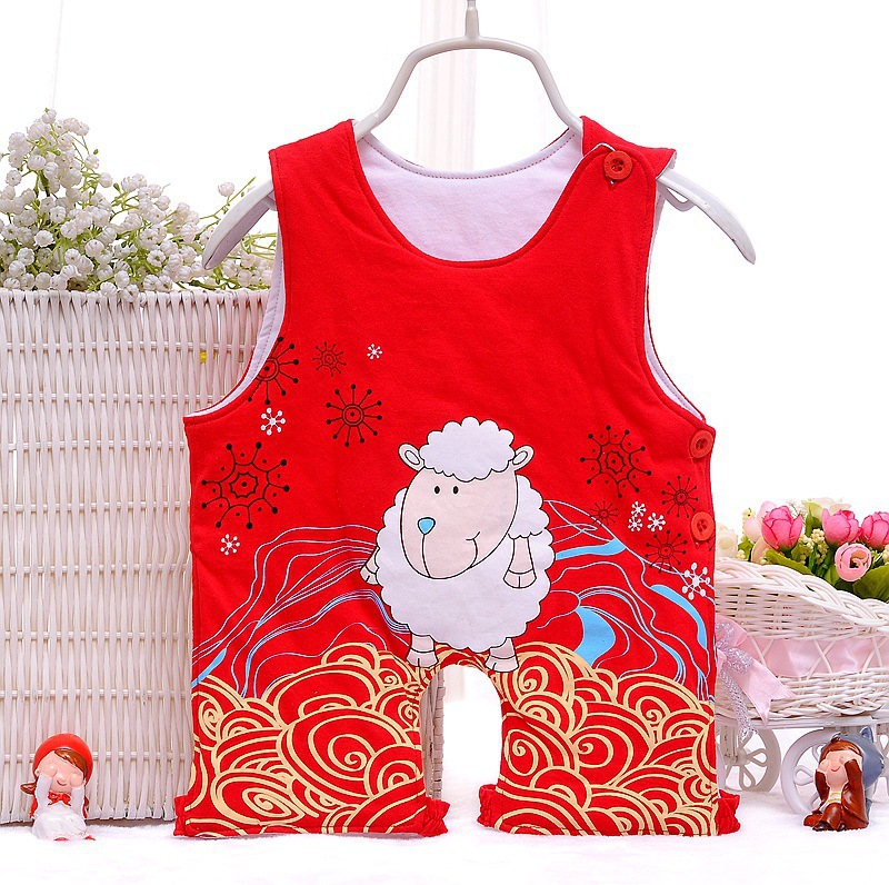2015年新款秋冬裝寶寶大紅連身衣嬰兒薄棉哈衣健康快車5190工廠,批發,進口,代購