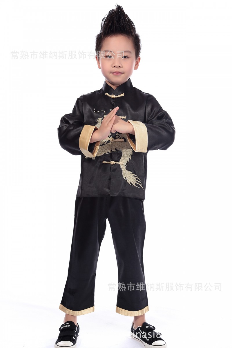 兒童唐裝 春秋 男童唐裝上衣 新年服中式禮服　3-14歲工廠,批發,進口,代購