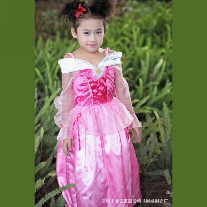 迪士尼公主女童睡美人公主裙 兒童六一表演服生日服批發・進口・工廠・代買・代購