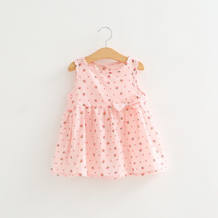 2016夏季新款童裝一件代發 韓版中小女兒童草莓連衣裙 代銷10966批發・進口・工廠・代買・代購