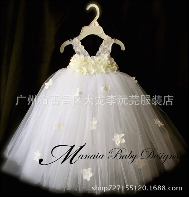 女童禮服裙花童公主裙蓬蓬裙白色flower girl dress0-12歲聖誕節工廠,批發,進口,代購