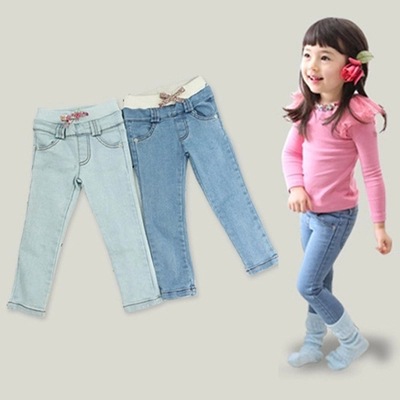 兒童牛仔褲2016年新款韓版女童時尚深淺牛仔褲童裝童褲一件代發工廠,批發,進口,代購