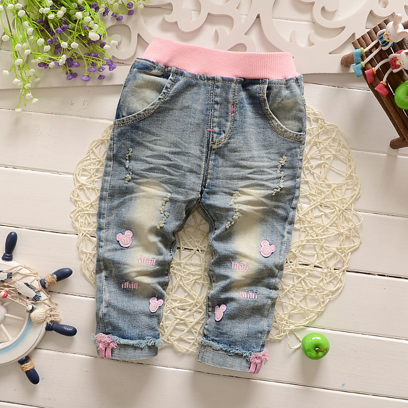 2016 春季新款中小童女寶寶牛仔褲可開檔女童直筒褲一件代發310工廠,批發,進口,代購