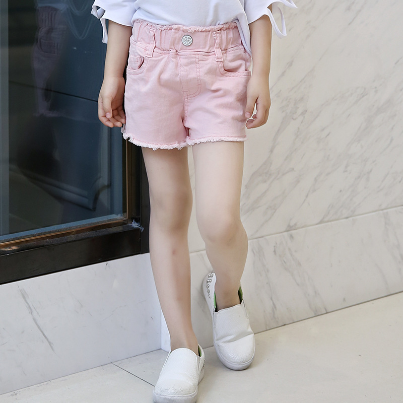 2016夏裝新品女童水洗粉色、白色、黑色牛仔短褲熱褲代發工廠,批發,進口,代購