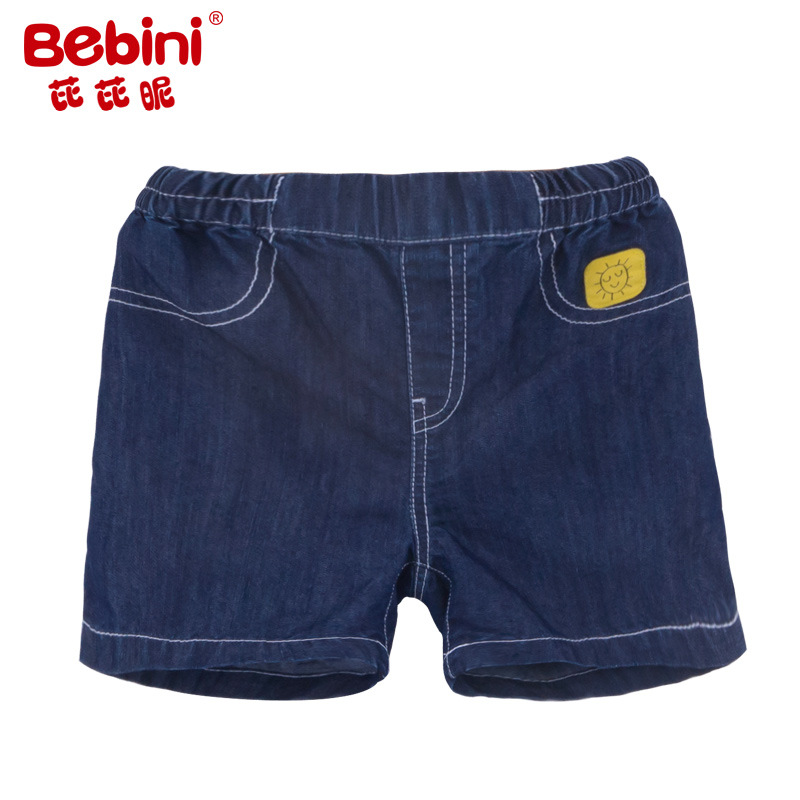 Bebini芘芘昵夏裝新款0-4歲男寶寶純棉牛仔短褲嬰幼兒休閒褲子工廠,批發,進口,代購