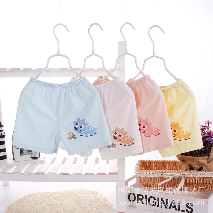 夏季嬰兒寶寶嬰幼兒小童褲純色竹纖維可開檔薄款印花小短褲空調褲批發・進口・工廠・代買・代購