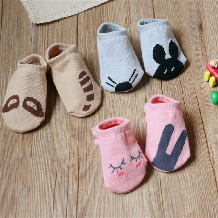 韓國嬰幼兒全棉不對稱AB襪男女小童寶寶純棉襪子卡通兒童船襪批發批發・進口・工廠・代買・代購