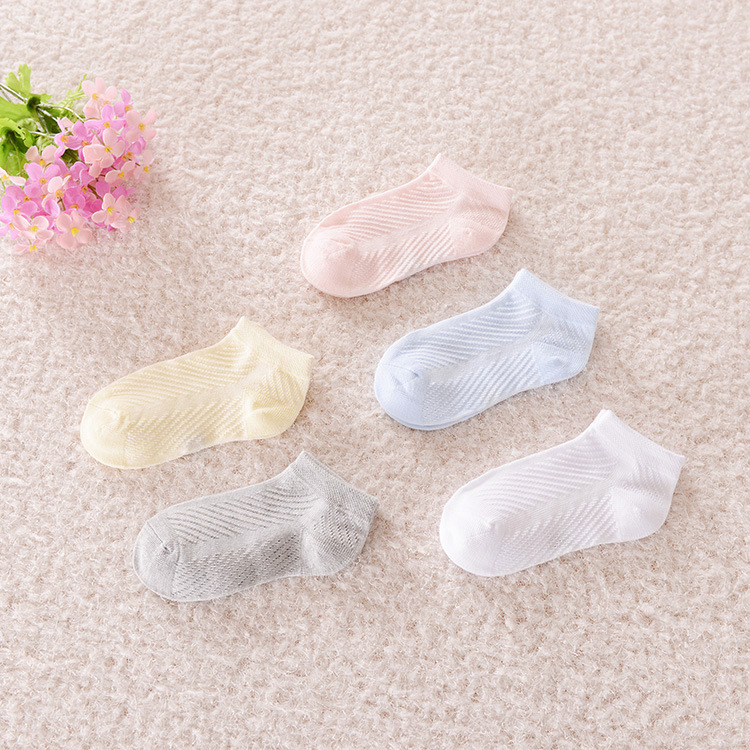 外貿新款斜紋兒童船襪，。網眼襪，吸汗 一包20雙一個尺寸一包。批發・進口・工廠・代買・代購