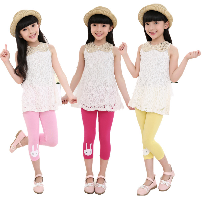 2016女童韓版夏款童裝兒童內搭褲夏季薄款女童純棉七分褲一件代發工廠,批發,進口,代購