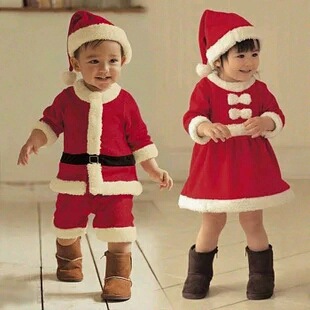 女童聖誕服飾兒童聖誕節扮演服裝聖誕老人裝扮服裝男童演出服套裝批發・進口・工廠・代買・代購
