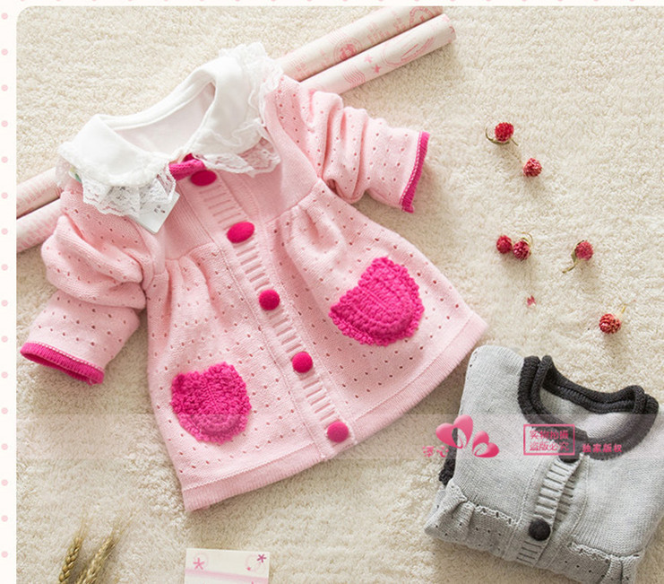 童裝一件代發2015春秋季新款A416女兒童寶寶甜美可愛鏤空針織裙衫批發・進口・工廠・代買・代購