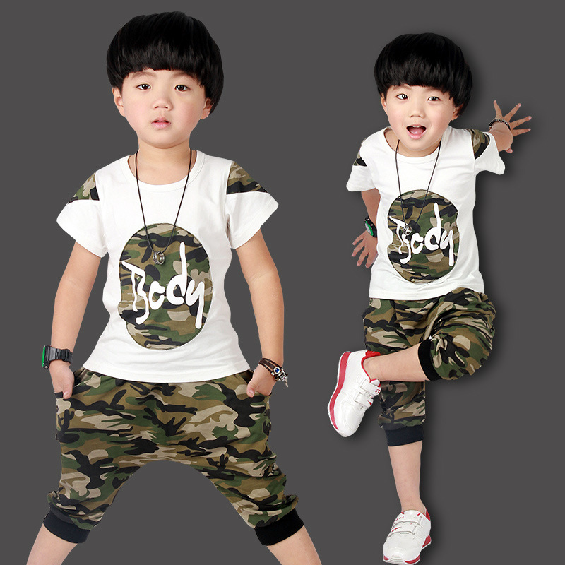 兒童短袖T恤套裝 2016夏裝韓版新款童裝夏季寶寶男童套裝一件代發批發・進口・工廠・代買・代購