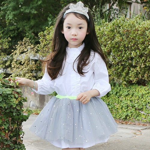 韓版童裝2015春裝新款女童純棉白色襯衣襯衫批發・進口・工廠・代買・代購