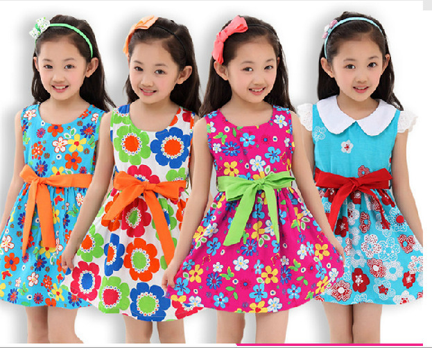 特價童裝批發2016夏季韓版女童印花連衣裙兒童寶寶童裙一件代發批發・進口・工廠・代買・代購