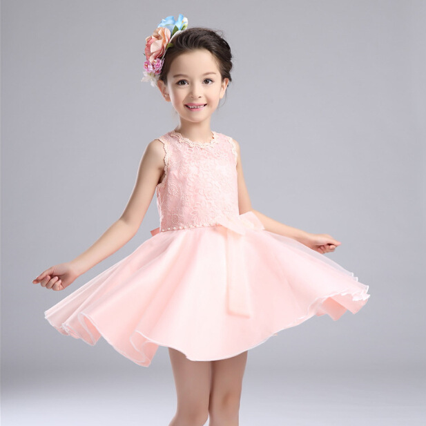 2016夏季新款禮服裙外貿歐美女童連衣裙兒童表演蕾絲蓬蓬裙 9503工廠,批發,進口,代購