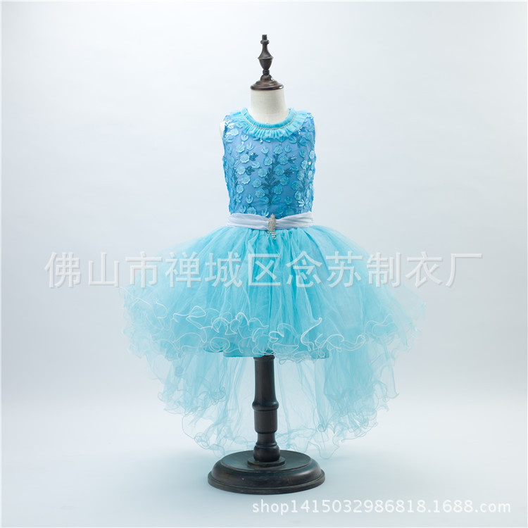 冰雪奇緣 FROZEN愛莎公主連衣裙 Elsa/Anna女童孔雀裙 廠傢直批工廠,批發,進口,代購