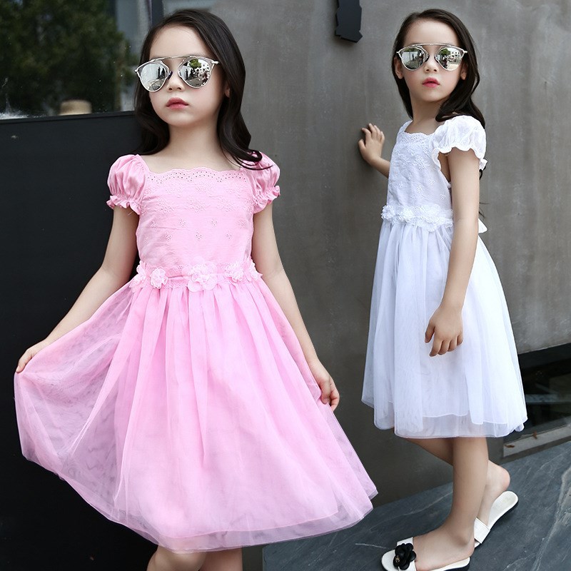 童裝新品2016女童6歲8歲中大童小女孩12歲蕾絲刺繡純棉連衣裙批發批發・進口・工廠・代買・代購