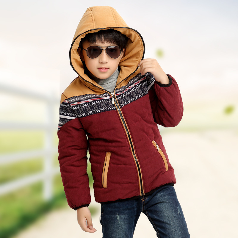 男童外套2015新款男童連帽加絨保暖冬裝加厚連帽裝加盟批發・進口・工廠・代買・代購