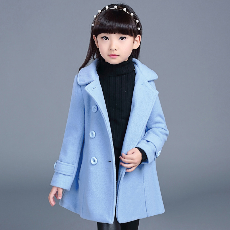 2015童裝女童新款韓版冬款兒童呢子大衣 中大童冬裝時尚毛呢外套批發・進口・工廠・代買・代購
