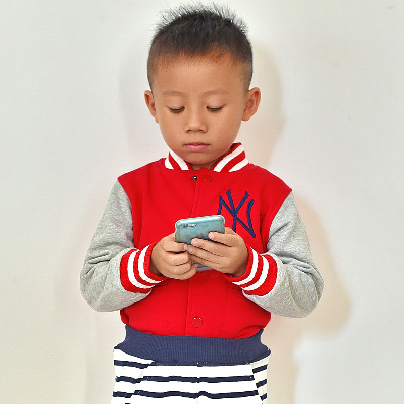 2015新款冬季韓版童外套　中小童大衛衣加珊瑚絨雙層加厚棒球上衣批發・進口・工廠・代買・代購
