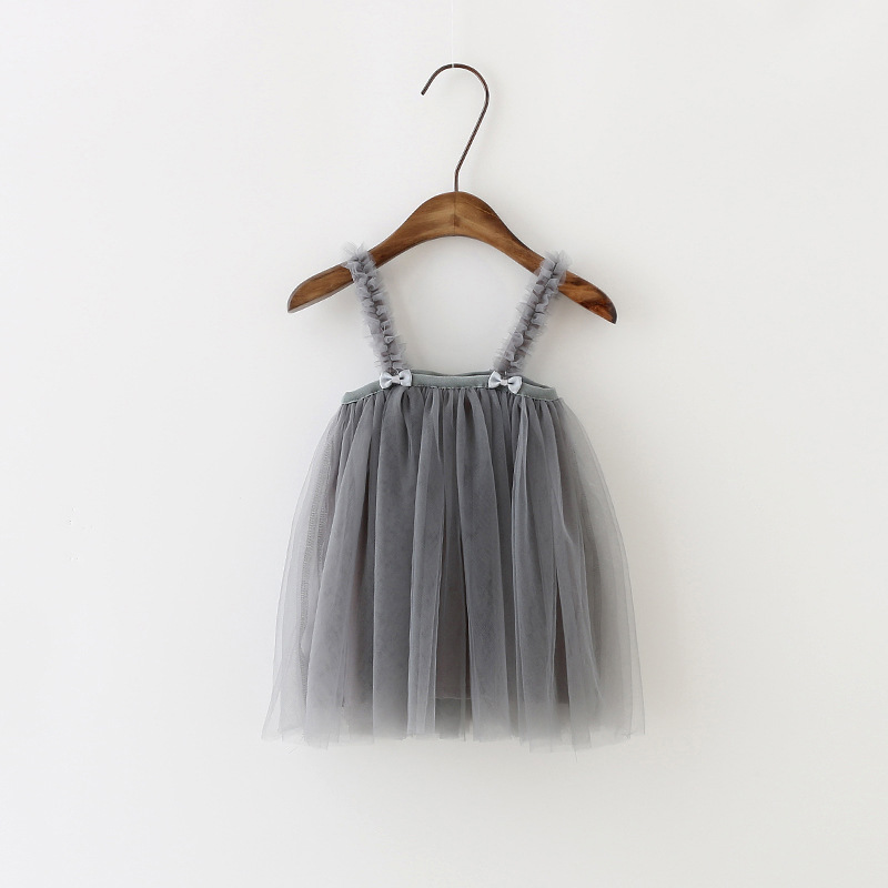 2016夏裝新款  百搭中小女童純色吊帶公主連衣紗裙   一件代發批發・進口・工廠・代買・代購