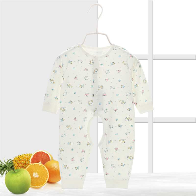 嬰兒連身衣純棉長袖新生兒衣服0-3-6個月寶寶哈衣夏薄款一件代發批發・進口・工廠・代買・代購