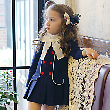 2016韓版童裝女童春裝新款學院風品質公主連衣裙韓國童裙一件代發批發・進口・工廠・代買・代購