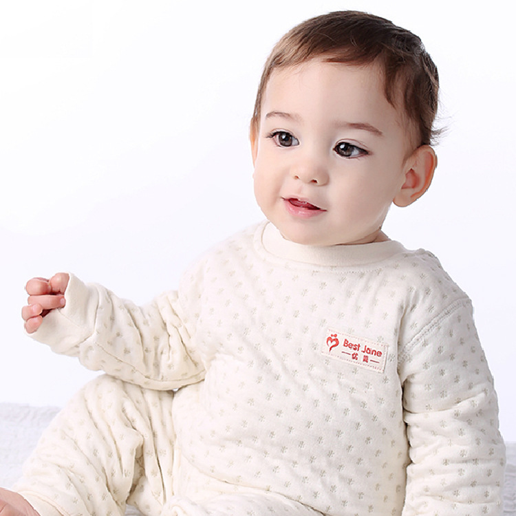 優簡 嬰兒內衣 寶寶保暖新生兒有機棉內衣套裝嬰兒衣服寶寶傢居服批發・進口・工廠・代買・代購