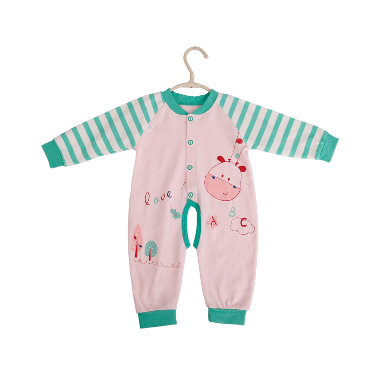 夏季嬰兒內衣套裝 高品質舒適純棉寶寶 對扣寶寶兩件套哈衣爬服批發・進口・工廠・代買・代購