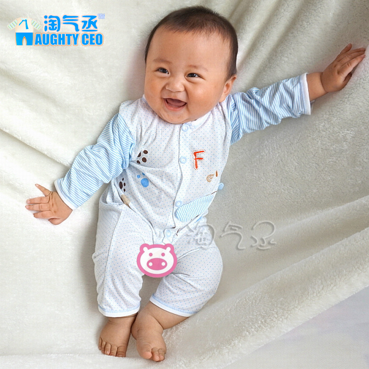 棉竹纖維寶寶空調服 長袖超薄新生兒連身衣 嬰兒夏季連身衣嬰兒服批發・進口・工廠・代買・代購