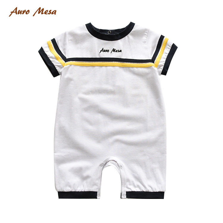 Auro Mesa夏款童裝嬰兒服裝爬爬服 男寶寶純棉連身衣新生兒哈衣批發・進口・工廠・代買・代購