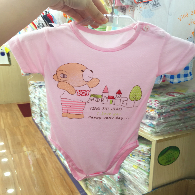 嬰兒連身衣服夏裝新 嬰之嬌0-6個月男女寶寶竹纖維三角哈衣包屁衣批發・進口・工廠・代買・代購