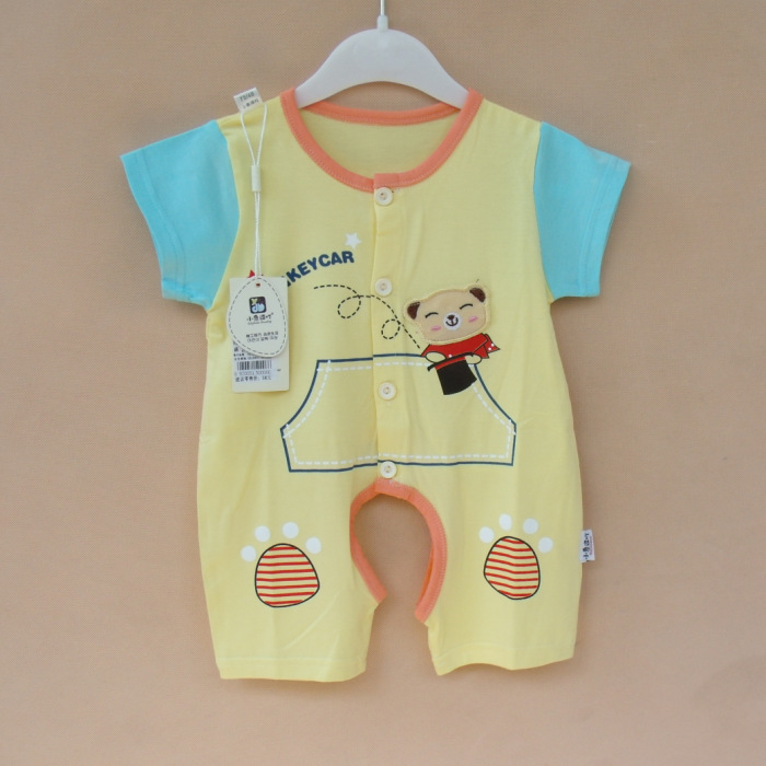 童裝夏裝 嬰兒短袖連身衣爬服 奧代爾寶寶哈衣連身衣空調服夏季工廠,批發,進口,代購