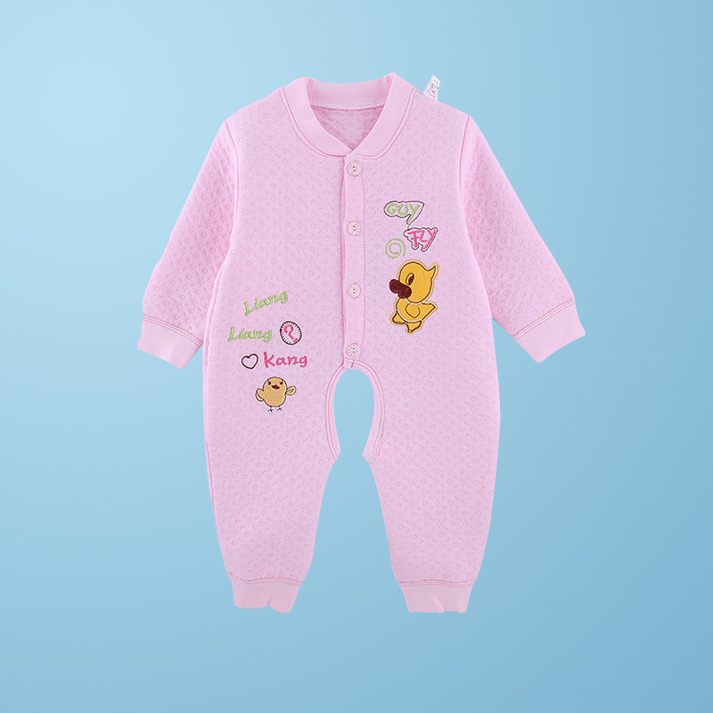 2016春季純棉加厚嬰兒連身衣寶寶哈衣方格棉童裝開檔保暖內衣加厚工廠,批發,進口,代購