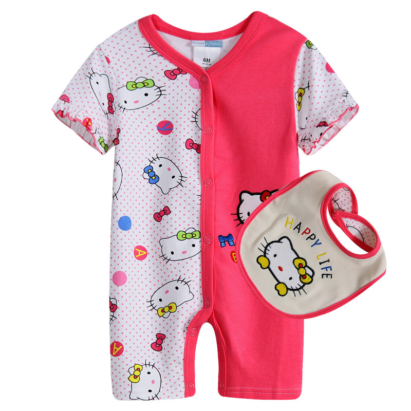 平角哈衣 嬰兒裝 BB兩件套 爬服 女款嬰兒哈衣 夏季新款 887#工廠,批發,進口,代購