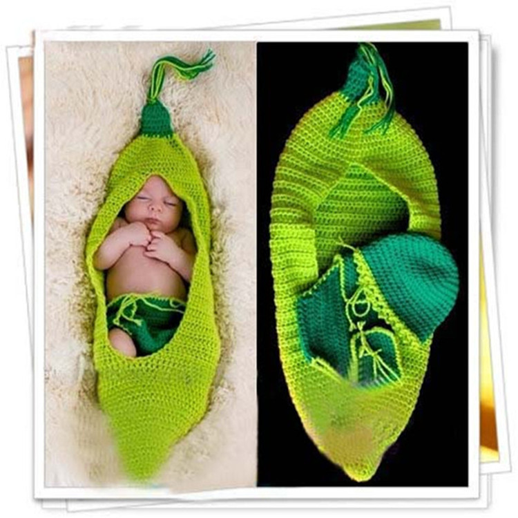 兒童攝影服裝新款2016嬰兒寶寶滿月百天拍照蠶寶寶睡袋手工毛線品批發・進口・工廠・代買・代購
