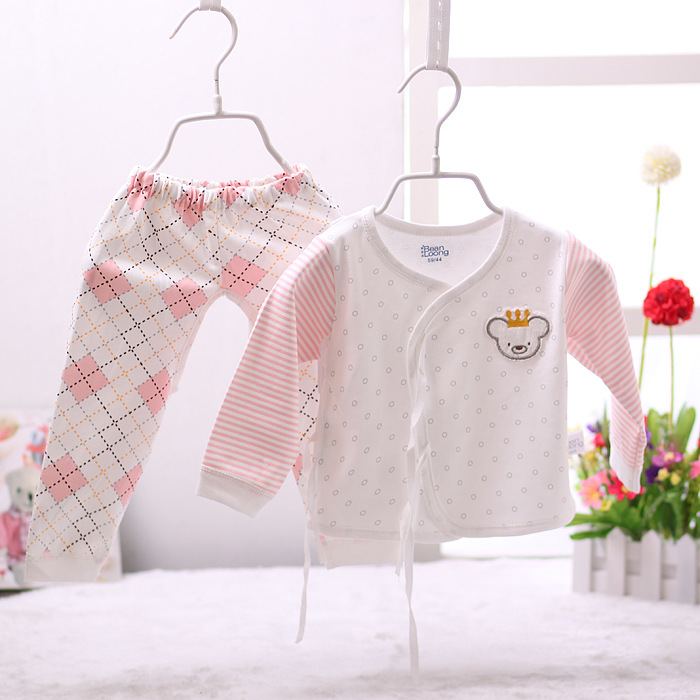 憨豆龍新生兒純棉內衣套裝 0-3個月初生兒和尚服嬰兒全棉衣服批發・進口・工廠・代買・代購
