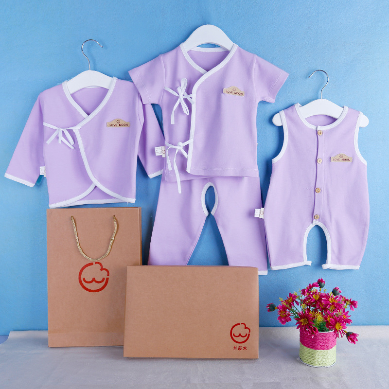 新生兒衣服夏嬰兒禮盒馬卡龍純棉0-3個月出生用品衣服寶寶滿月服工廠,批發,進口,代購