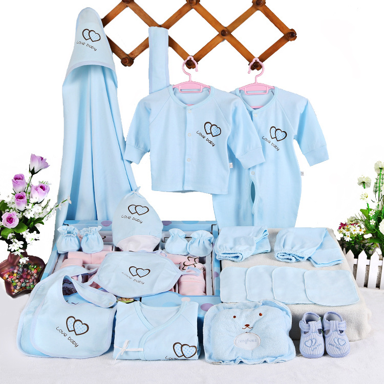 新生兒禮盒純棉嬰兒滿月衣服初生幼兒寶寶春夏季禮品套裝母嬰用品工廠,批發,進口,代購