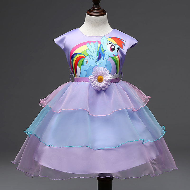 韓國童裝2016外貿新年春夏款女童連衣裙小馬寶莉卡通童裙一件代發工廠,批發,進口,代購