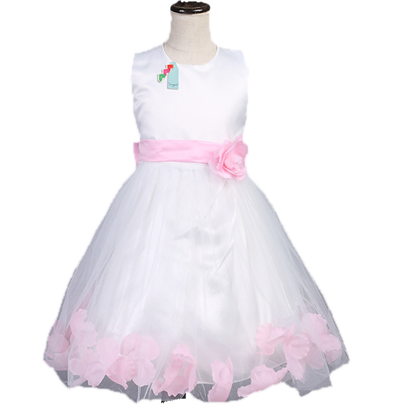 可一代發件外貿新款兒童高檔禮服裙花瓣女童連衣裙公主婚紗裙L106工廠,批發,進口,代購