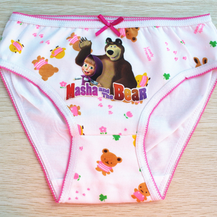 奧莉格 女童內褲 純棉 柔軟 印花 3-10歲 瑪莎和熊 一件代發批發・進口・工廠・代買・代購