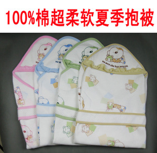批發超柔軟100%全棉 嬰兒抱被 夏季 寶寶包被 抱毯蓋毯新生兒用品工廠,批發,進口,代購