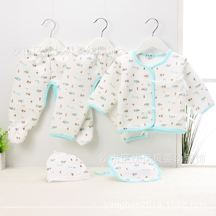2014秋冬新生兒保暖內衣五件套 寶寶嬰兒內衣套裝送禮禮盒工廠,批發,進口,代購