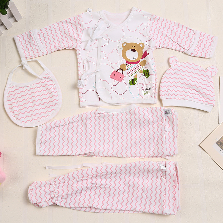 童裝兒童服裝嬰兒四季新生兒套裝純棉五件套禮盒0-3個月寶寶套裝工廠,批發,進口,代購
